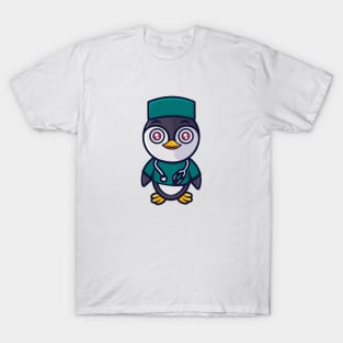 Cute penguin as a Doctor T-Shirt